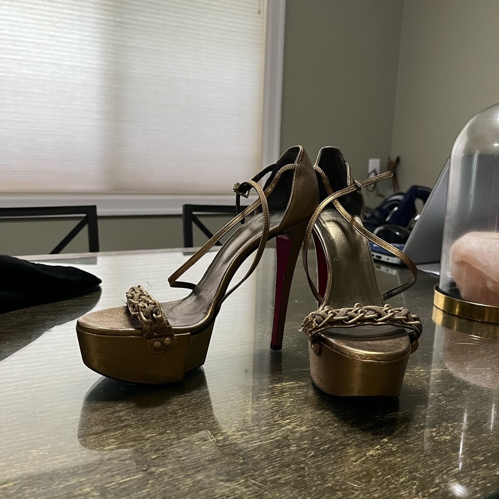 Gold Versace Platforms - Picture 2 of 5
